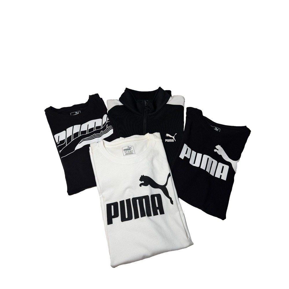 PUMA Men's Athleisure Bundle - Iconic T7 Track Jacket & Logo T-Shirts Size L